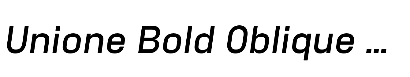 Unione Bold Oblique Rounded